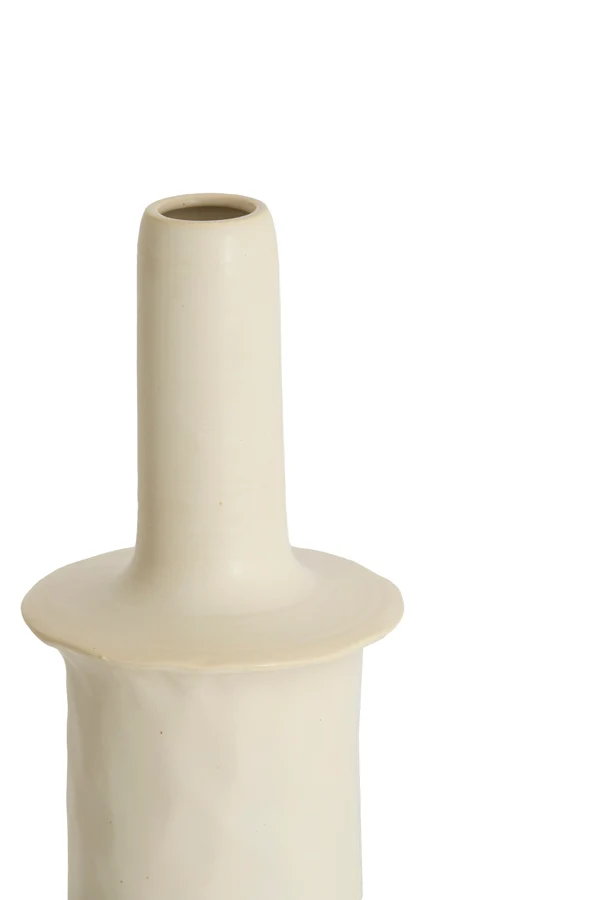 Vase deco 19,5x56 cm SENNES ceramics matt cream