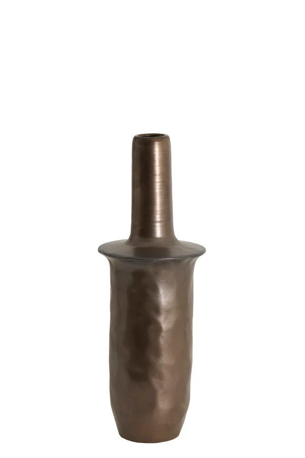 Vase deco 19,5x56 cm SENNES ceramics dark bronze