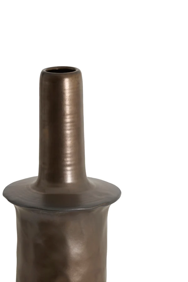 Vase deco 19,5x56 cm SENNES ceramics dark bronze