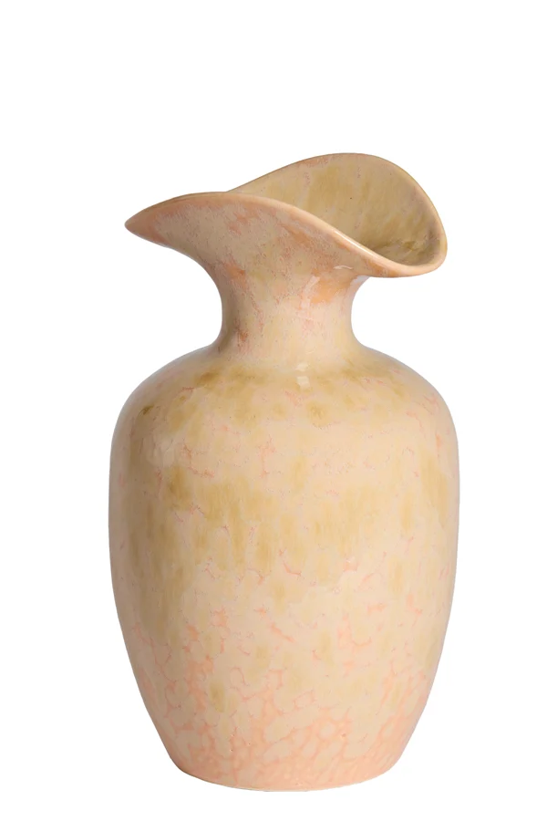 Vase deco 19,5x33 cm MARILLO ceramics light peach