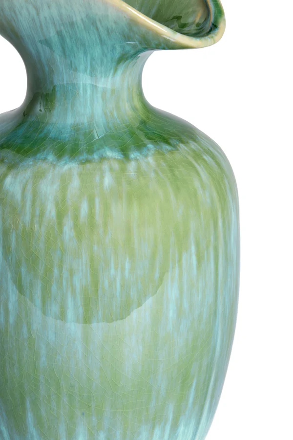 Vase deco 19,5x33 cm MARILLO ceramics green+light blue