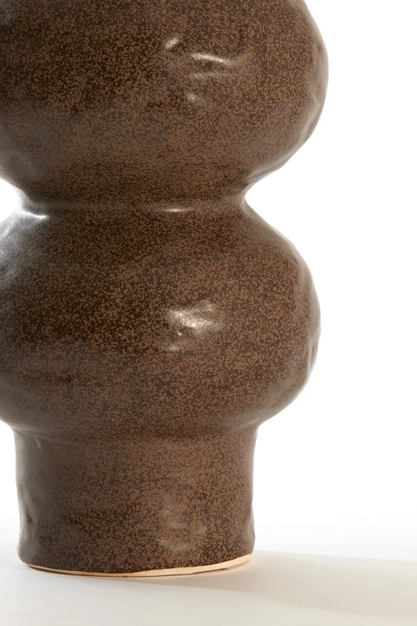 Vase deco 15x33,5 cm ROGANO ceramics dark brown