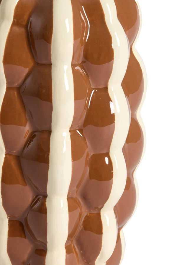 Vase deco 15x28 cm ZENELI brown+cream