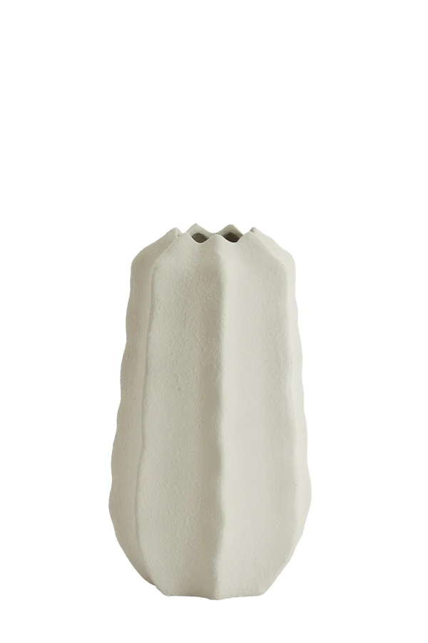 Vase deco 15x27 cm ARIEIRO ceramics cream