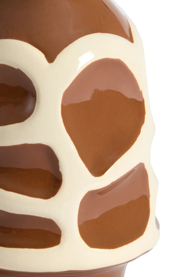 Vase deco 15x24 cm SINICE brown+cream