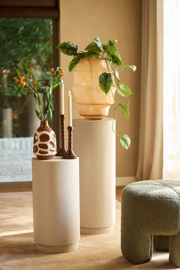 Vase deco 15x24 cm SINICE brown+cream