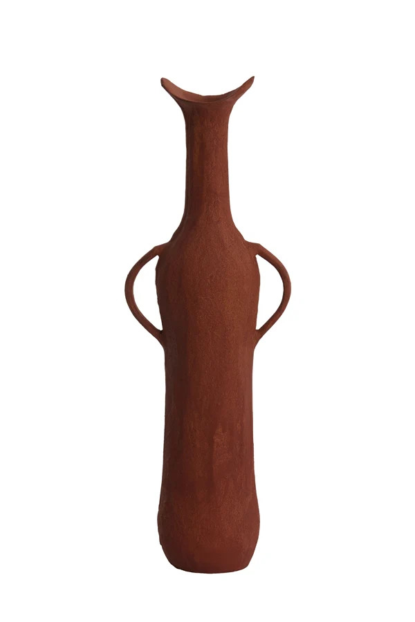 Vase deco 17x11x50,5 cm ANCONI brick red