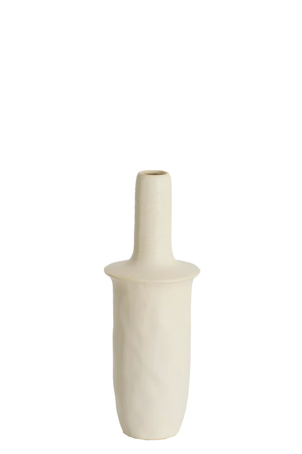 Vase deco 17,5x48,5 cm SENNES ceramics matt cream
