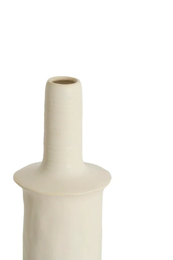 Vase deco 17,5x48,5 cm SENNES ceramics matt cream