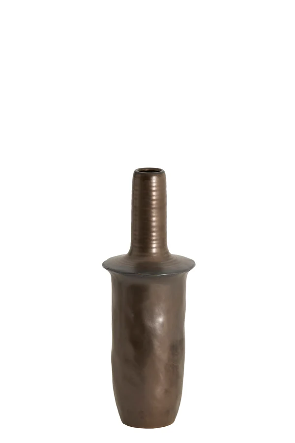 Vase deco 17,5x48,5 cm SENNES ceramics dark bronze