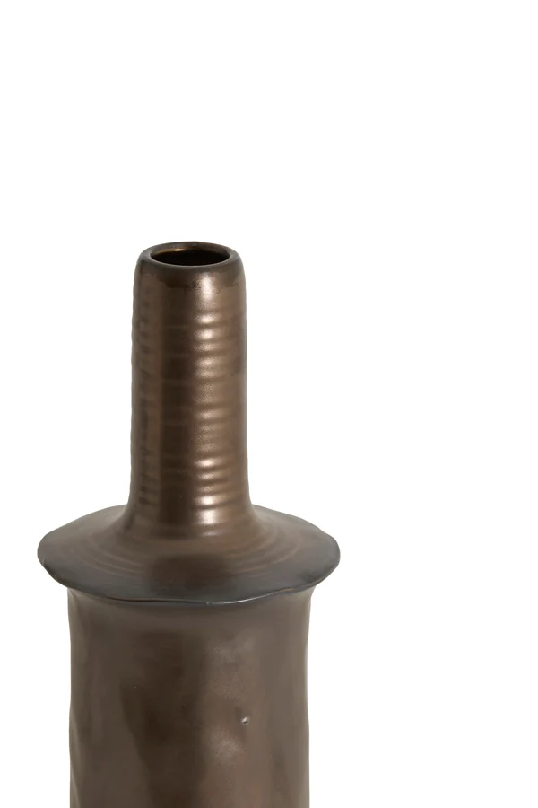Vase deco 17,5x48,5 cm SENNES ceramics dark bronze
