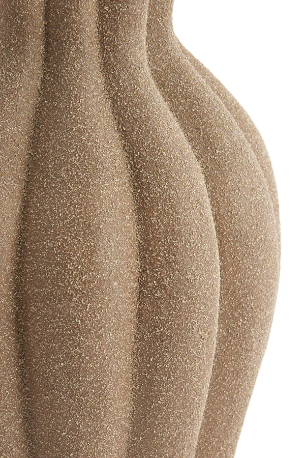 Vase deco 17,5x47,5 cm SILVIO ceramics matt brown