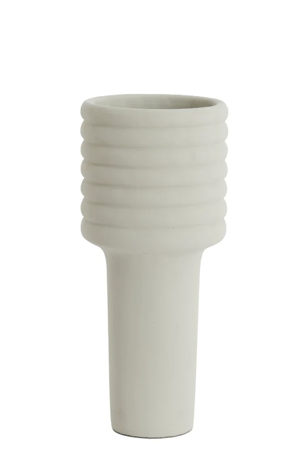Vase deco 17,5x40 cm SYLVA ceramics cream