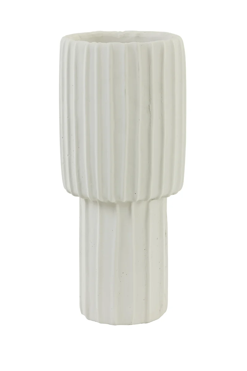 Vase deco 17,5x40 cm MAJA cement cream