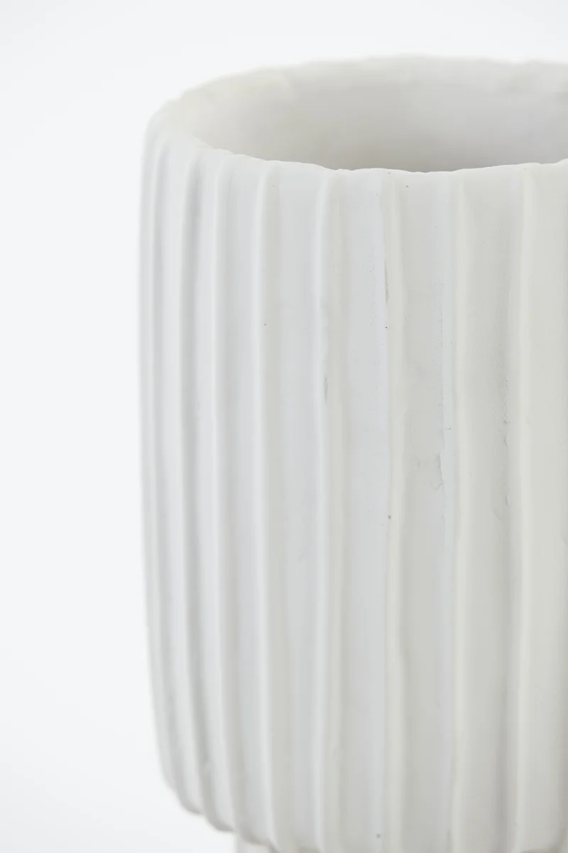 Vase deco 17,5x40 cm MAJA cement cream