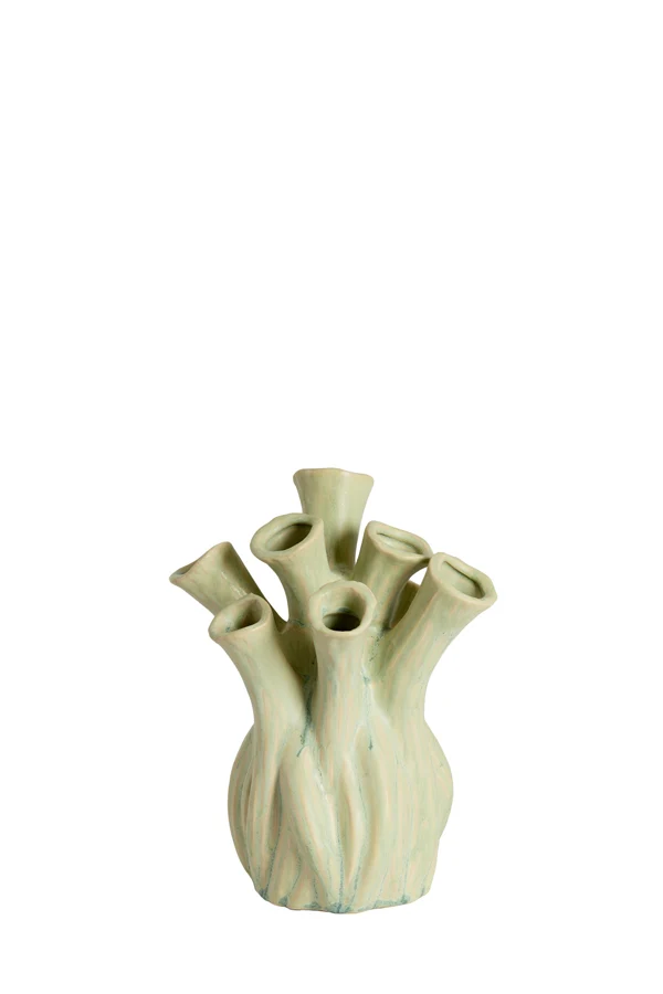 Vase deco 17,5x20 cm LYSET ceramics light green