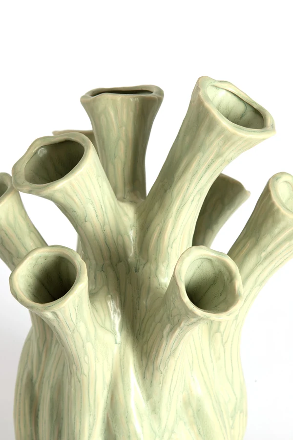 Vase deco 17,5x20 cm LYSET ceramics light green