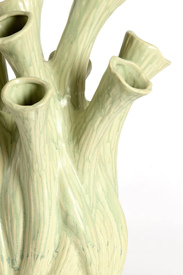 Vase deco 17,5x20 cm LYSET ceramics light green