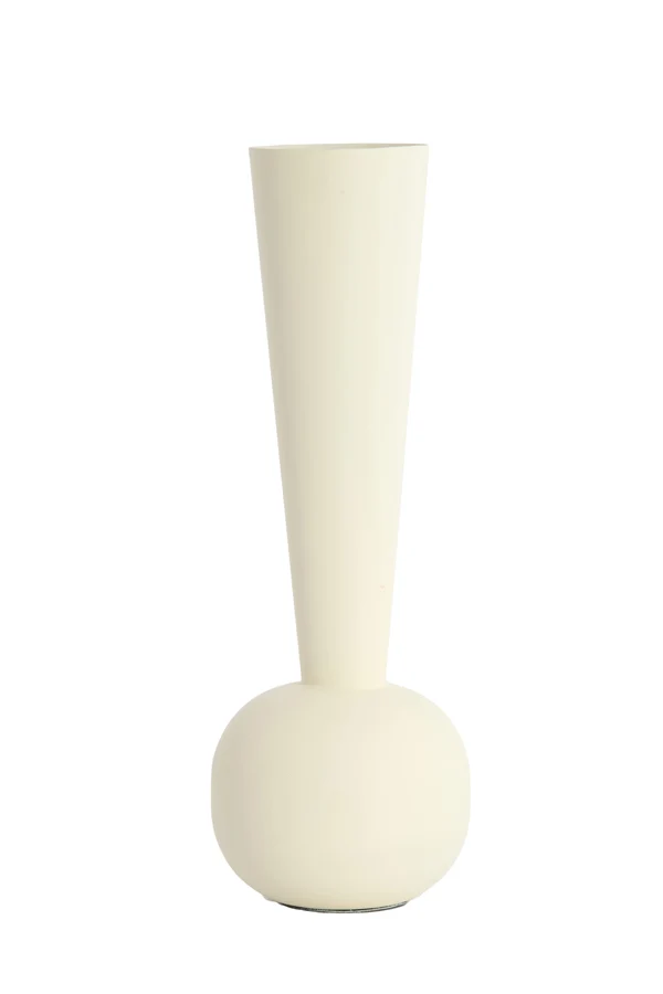 Vase deco 13x36 cm TODI matt cream
