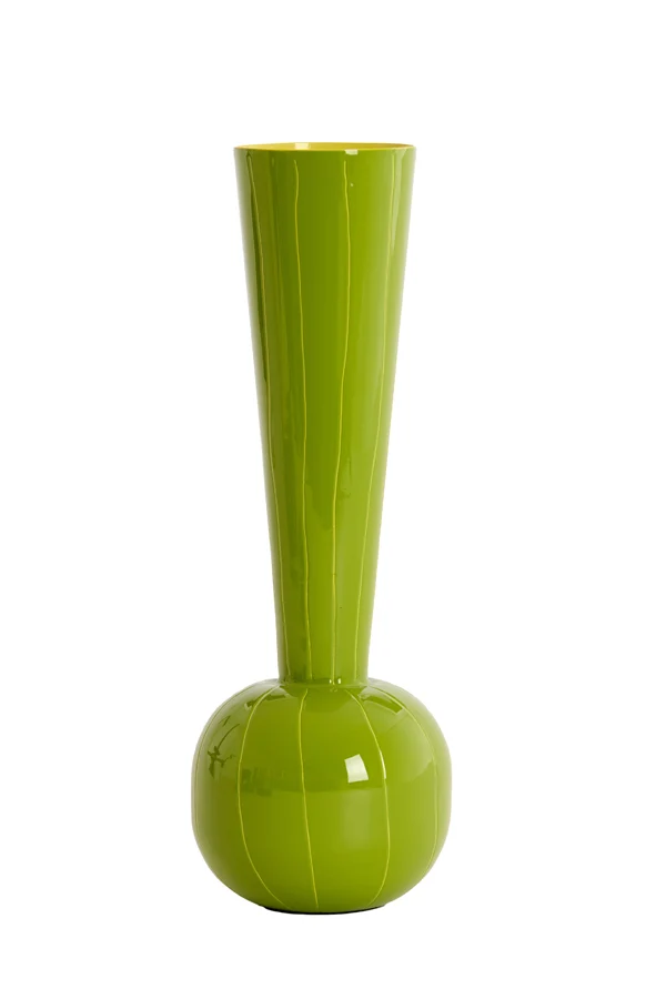 Vase deco 13x36 cm TODI green+grass green