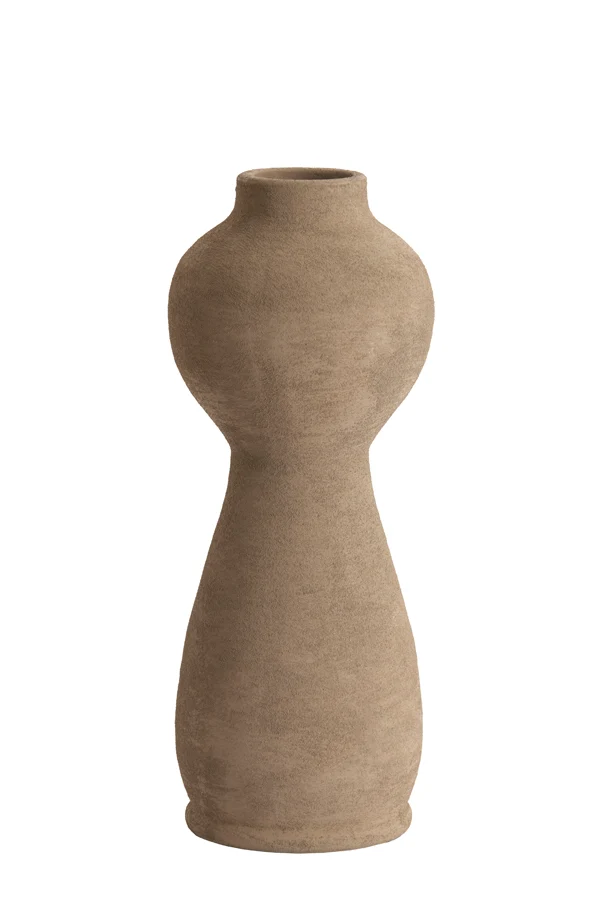 Vase deco 13x34 cm YECLA ceramics taupe