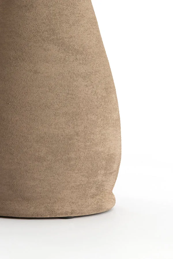 Vase deco 13x34 cm YECLA ceramics taupe