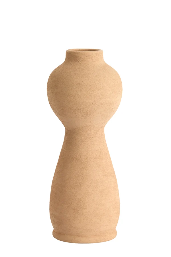 Vase deco 13x34 cm YECLA ceramics light peach