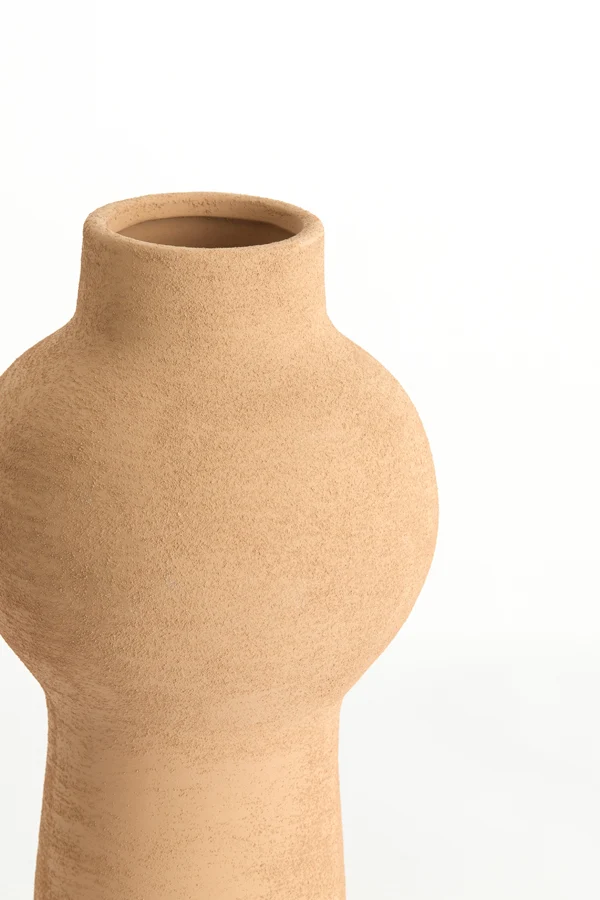 Vase deco 13x34 cm YECLA ceramics light peach