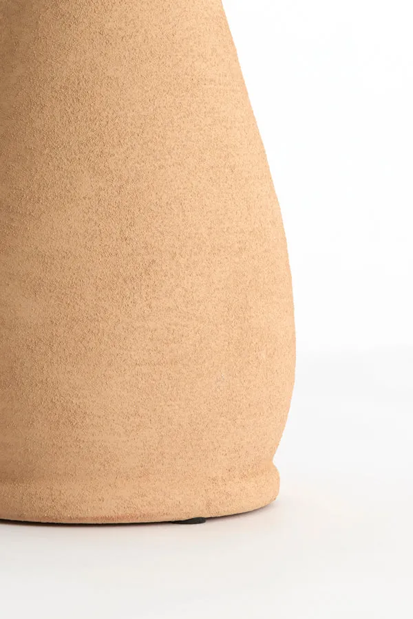 Vase deco 13x34 cm YECLA ceramics light peach