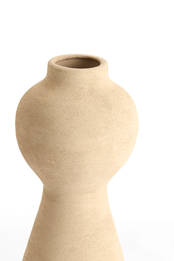 Vase deco 13x34 cm YECLA ceramics light brown