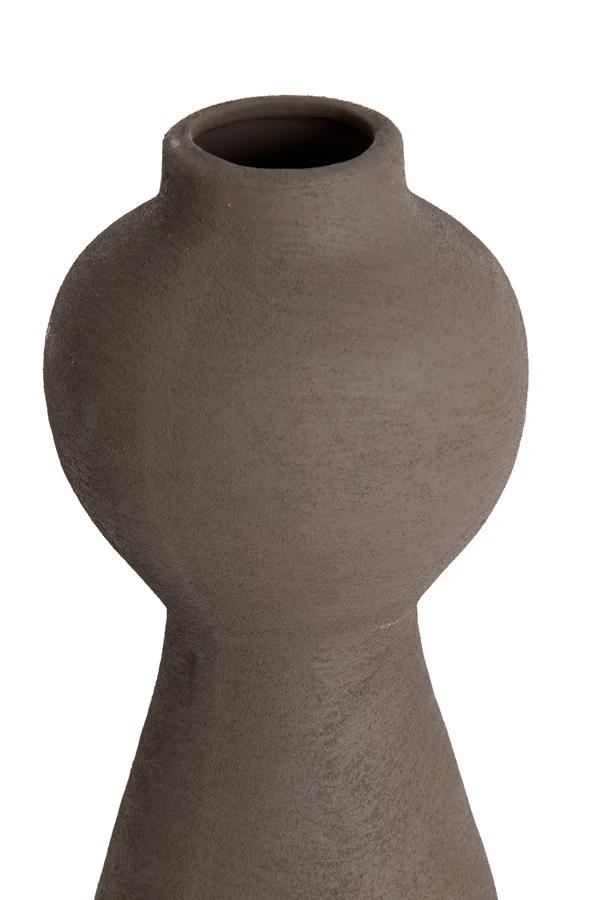 Vase deco 13x34 cm YECLA ceramics dark brown