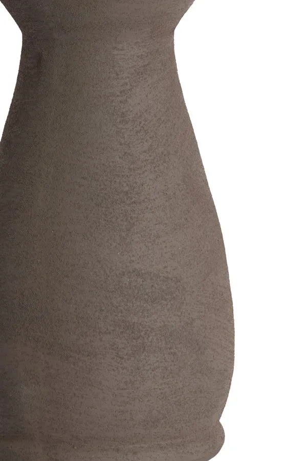 Vase deco 13x34 cm YECLA ceramics dark brown