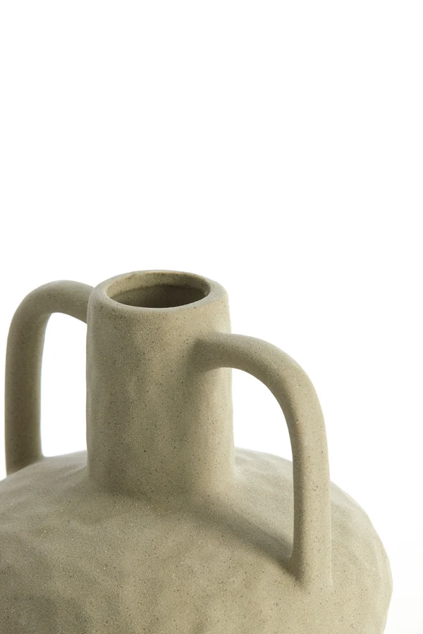 Vase deco 19,5x20 cm ZIRO ceramics matt olive green