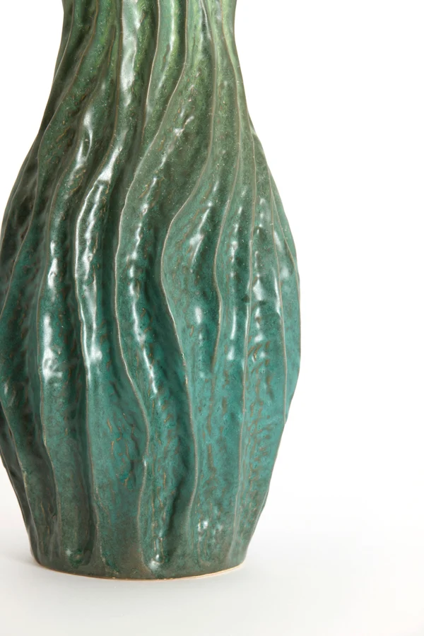 Vase deco 19,5x19x93,5 cm VANIA ceramics petrol