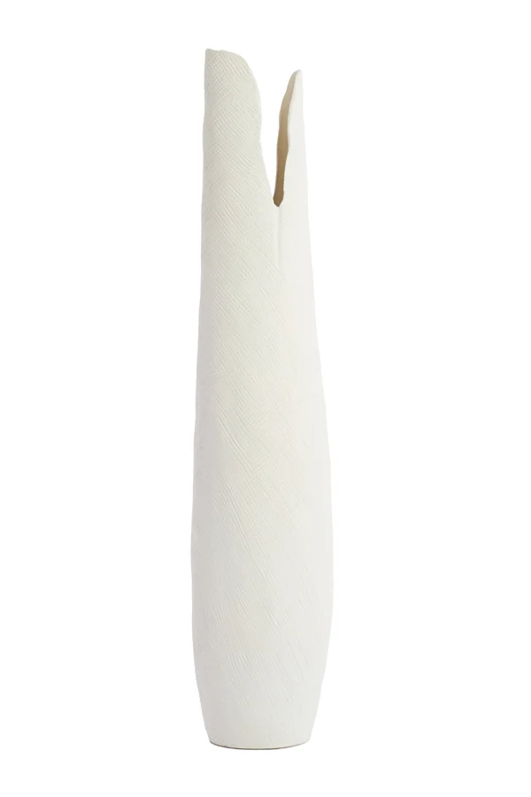 Vase deco 19,5x19x92 cm MESA ceramics cream