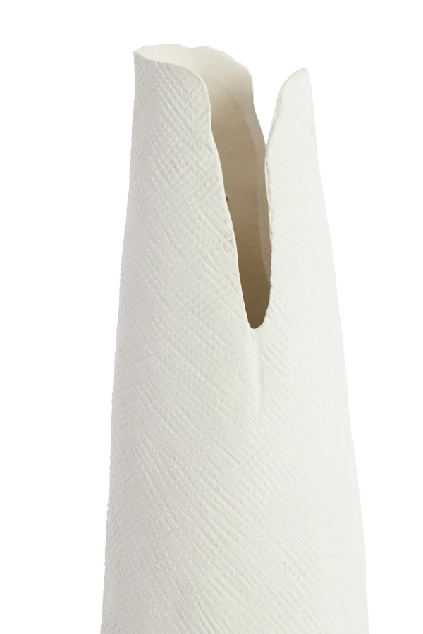 Vase deco 19,5x19x92 cm MESA ceramics cream