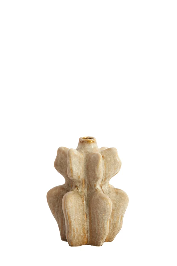 Vase deco 17,5x16x23,5 cm NARA ceramics olive green