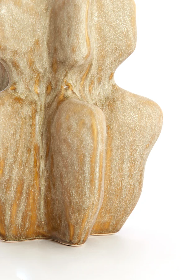 Vase deco 17,5x16x23,5 cm NARA ceramics olive green