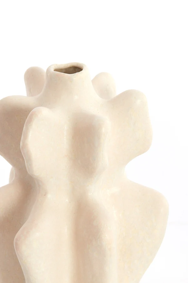 Vase deco 17,5x16x23,5 cm NARA ceramics cream