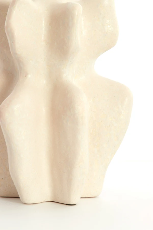 Vase deco 17,5x16x23,5 cm NARA ceramics cream