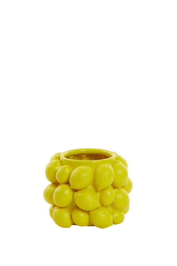 Vase deco 17,5x14 cm LEMON yellow