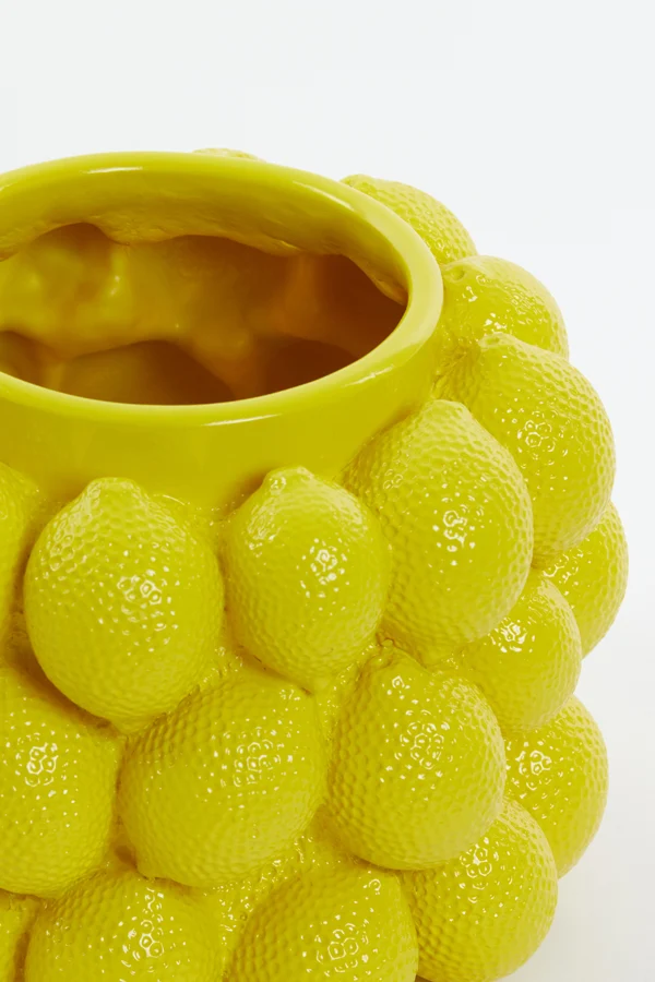 Vase deco 17,5x14 cm LEMON yellow