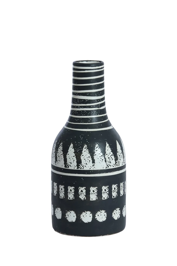Vase deco 16x35,5 cm JUNIN black-white