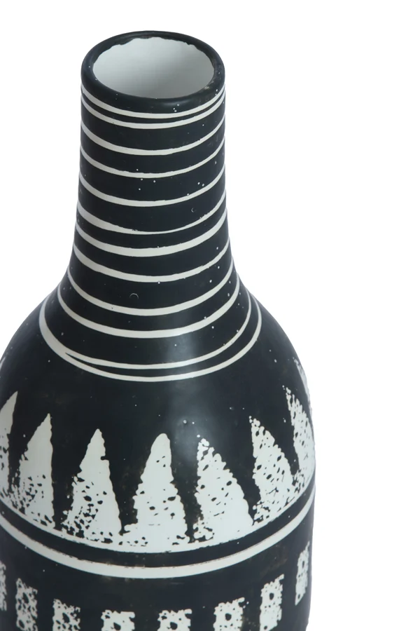 Vase deco 16x35,5 cm JUNIN black-white