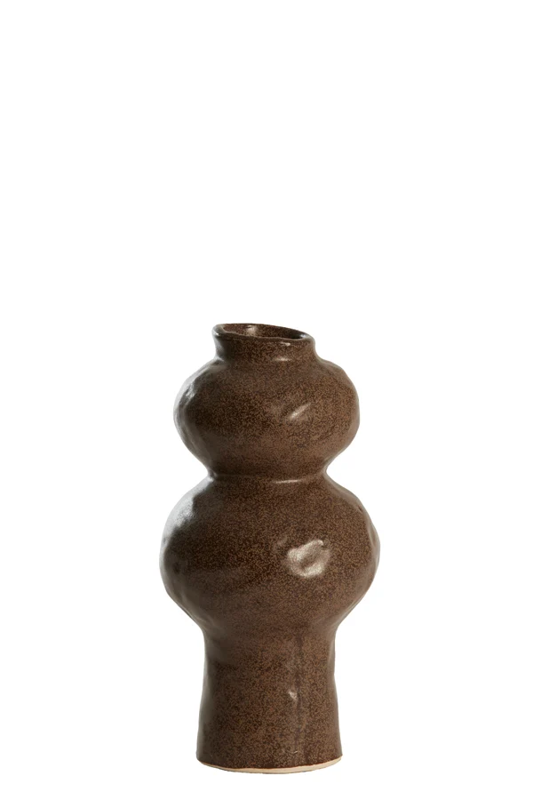 Vase deco 13x26 cm ROGANO ceramics dark brown