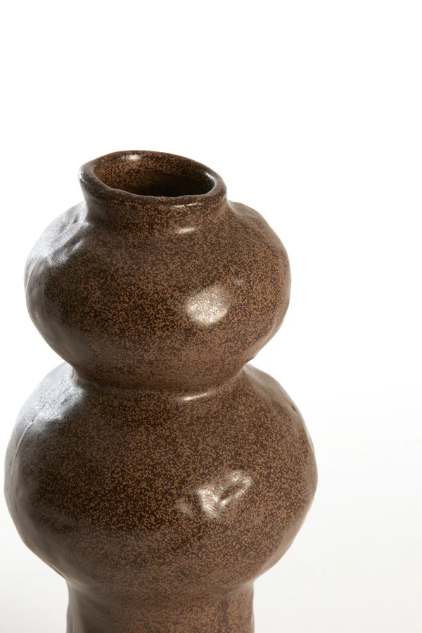 Vase deco 13x26 cm ROGANO ceramics dark brown