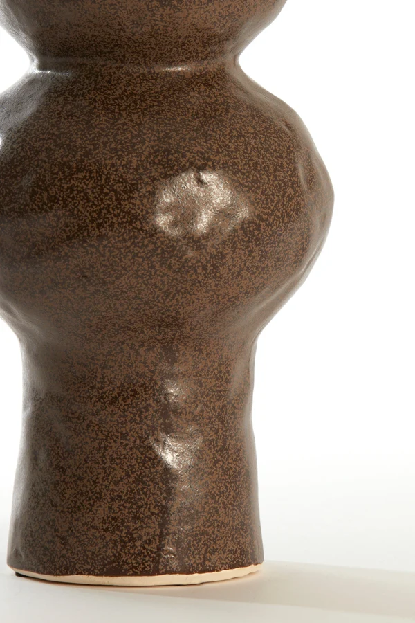 Vase deco 13x26 cm ROGANO ceramics dark brown