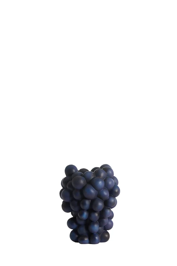 Vase deco 13x12x15 cm GRAPES dark blue-purple