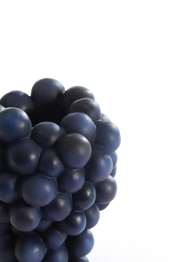 Vase deco 13x12x15 cm GRAPES dark blue-purple
