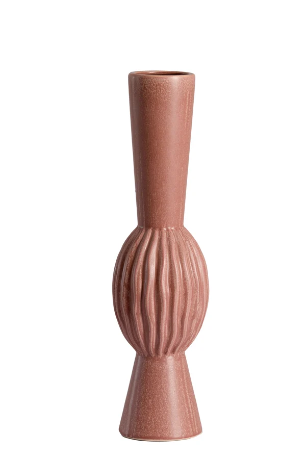 Vase deco 13,5x51 cm SUZZARA ceramics old pink